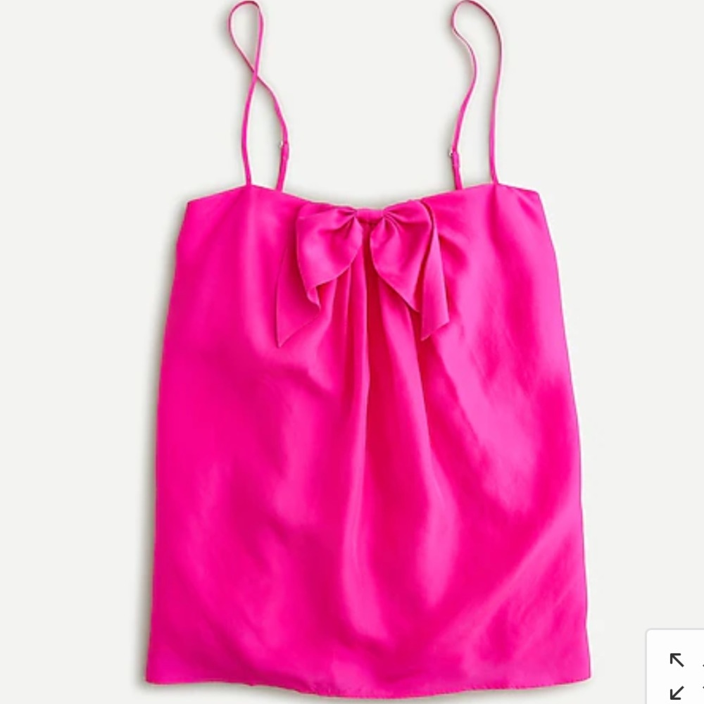 NWT J.CREW COLLECTION Bow Top in Garment-dyed Silk